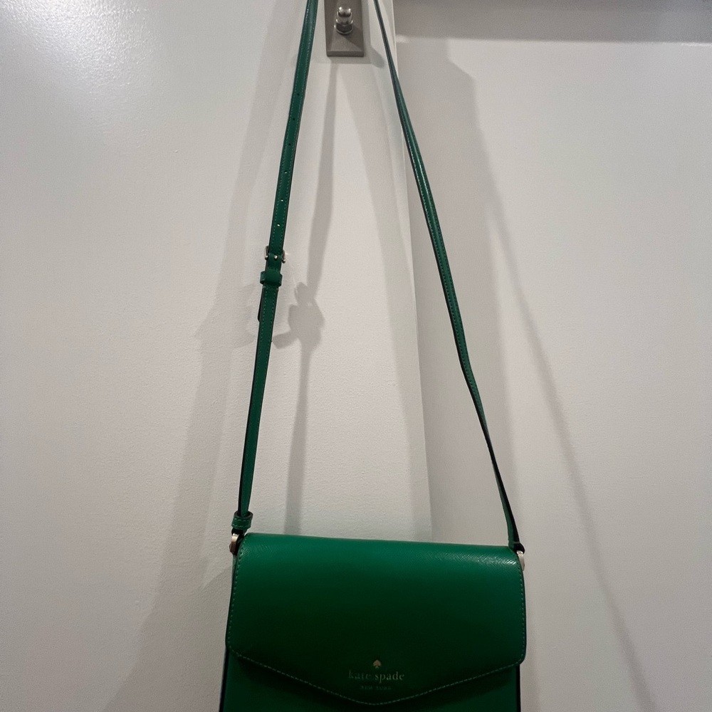 Kate Spade Green Crossbody Bag with Adjustable Strap